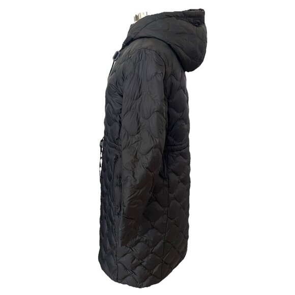 Lands' End Jacket M Womens New Black Ultralight Packable Hooded Quilted Down - Picture 4 of 9